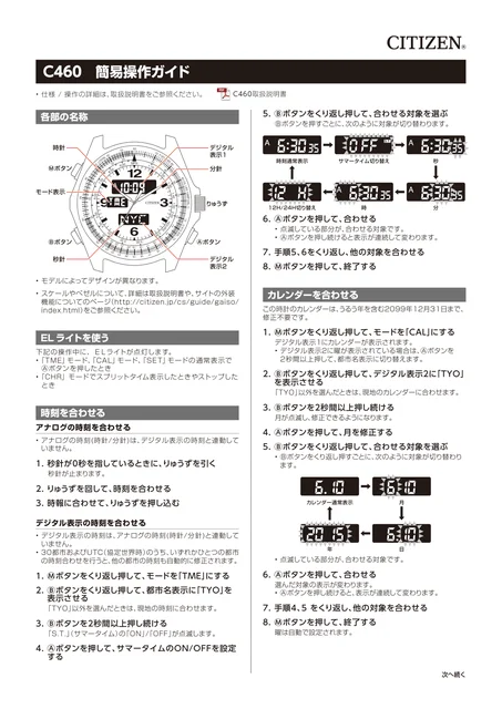 citizen シチズンウオッチC460